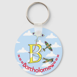 Spitfires Blue Sky - B - Initial Key Ring