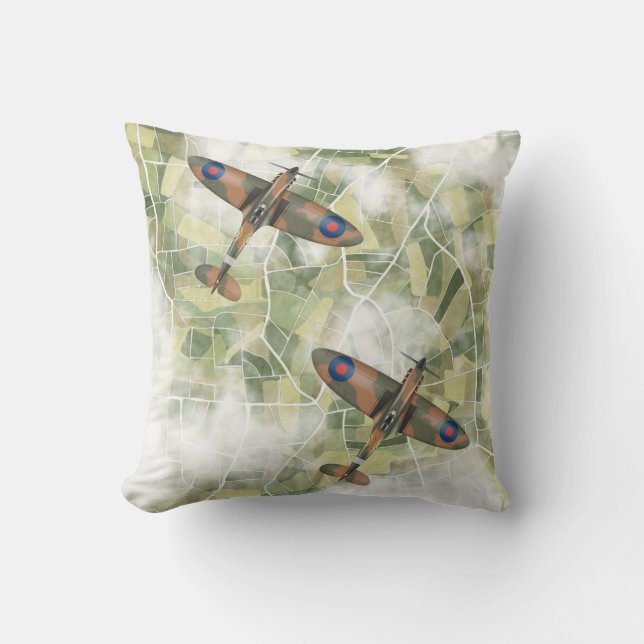 Spitfires flying in pair cushion (Front)