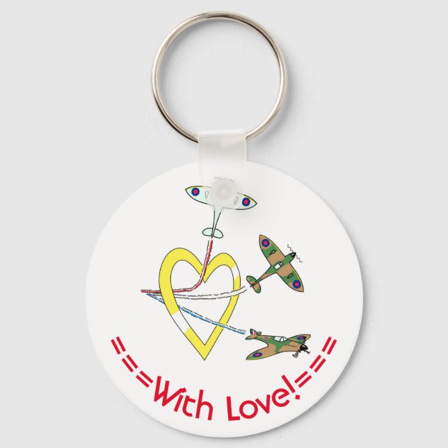 Spitfires Heart Key Ring (Front)