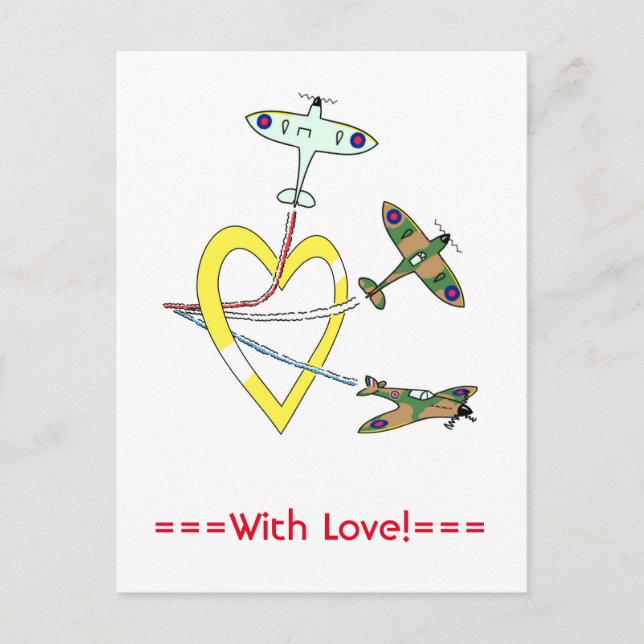 Spitfires Heart Postcard (Front)