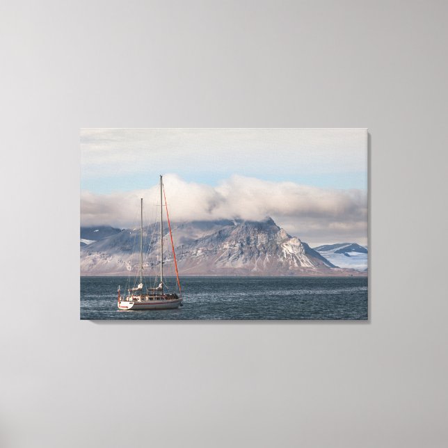 Spitsbergen Svalbard Sailboat Canvas Print (Front)