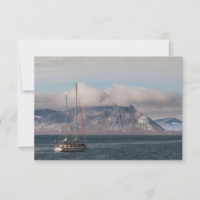 Spitsbergen Svalbard Sailboat Card (Front)