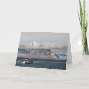 Spitsbergen Svalbard Sailboat Card