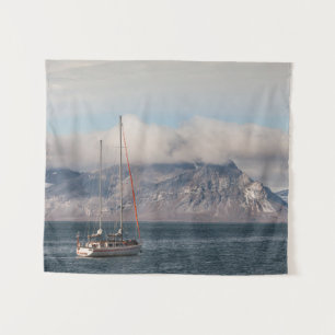 Spitsbergen Svalbard Sailboat Tapestry