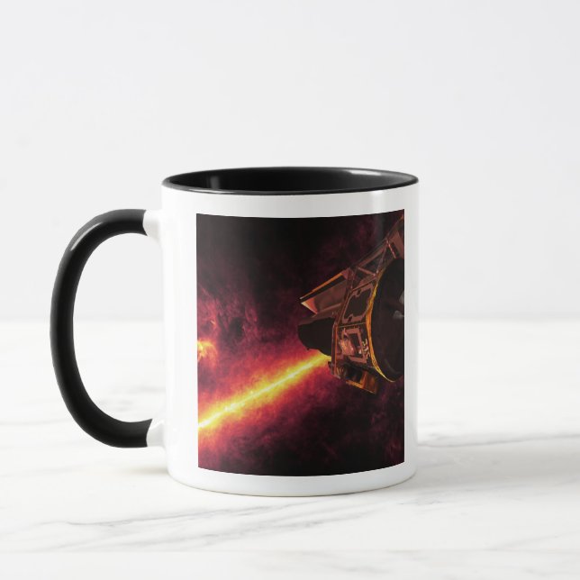Spitzer seen against the infrared sky mug (Left)