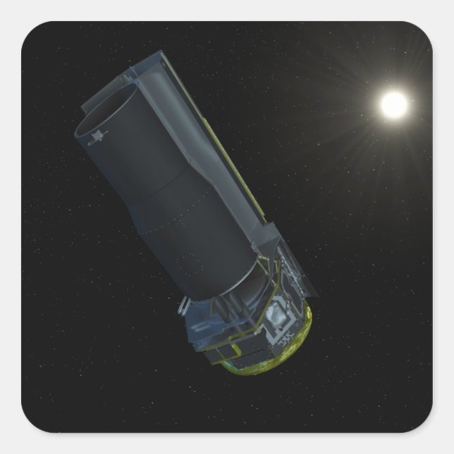 Spitzer seen in visible light square sticker (Front)