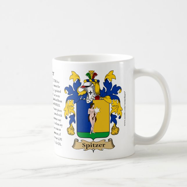 Spitzer, the Origin, the Meaning and the Crest Coffee Mug (Right)