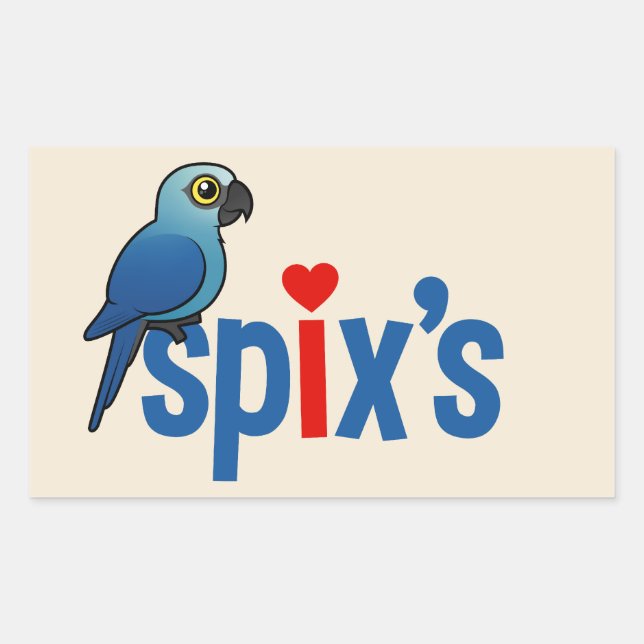 Spix's Love Rectangular Sticker (Front)