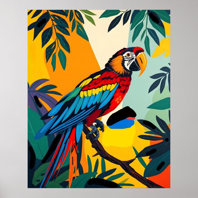 Spix's Macaw - Extinct Wildlife Art Tribute Poster (Front)