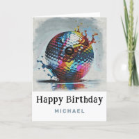 *~* Splash AP94 Golf Ball Metallic Birthday Card