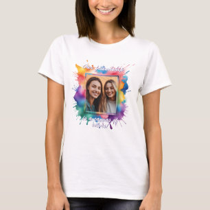 Splash-Art, Bunter Bilderrahmen mit Farbklecksen T-Shirt