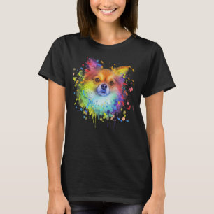 Splash Art Chihuahua Cute Men Women Kids Gift Dog T-Shirt