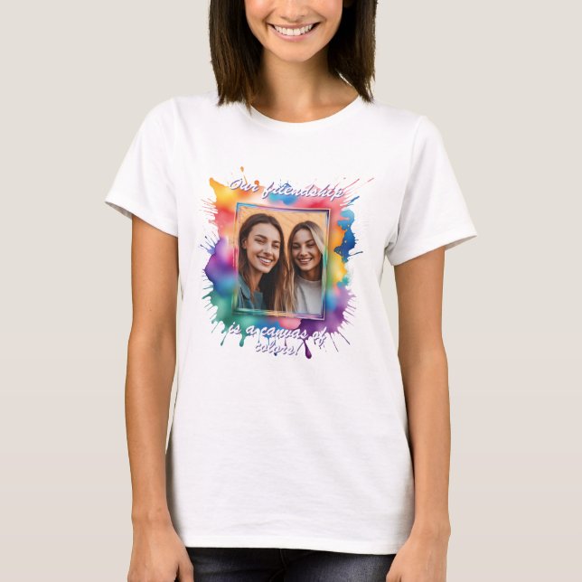 splash-art, colored frame T-Shirt (Front)
