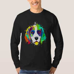 Splash Art Colourful Beagle Dog T-Shirt