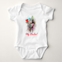 Splash Art Cute Weimaraner Dog Baby Bodysuit