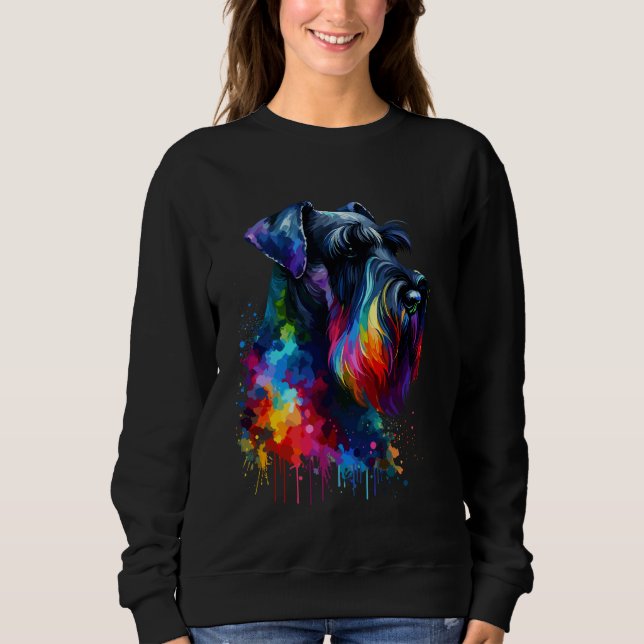 Splash Art Giant Schnauzer Sweatshirt (Front)