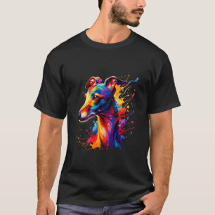 Splash Art Italian Greyhound Italian Sighthound Ig T-Shirt