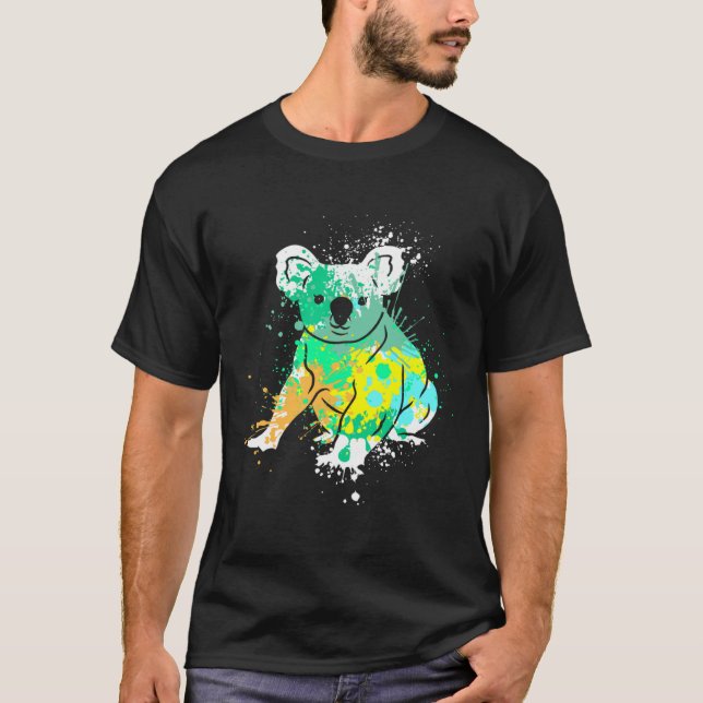 Splash Art Koala Bear Pullover Hoodie (Front)