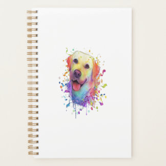 Splash Art Labrador Retriever Lab Gift Men Women Planner