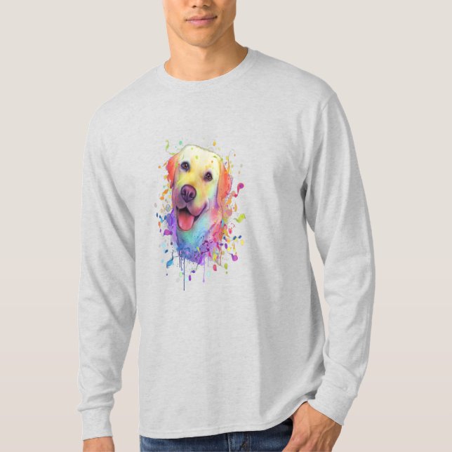 Splash Art Labrador Retriever Lab Gift Men Women T-Shirt (Front)