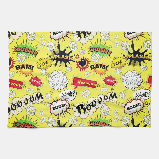 Splash ,Bam, Boom Kitchen Towel (Horizontal)