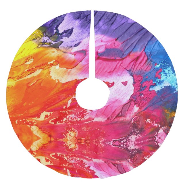 Splash  brushed polyester tree skirt (Front)