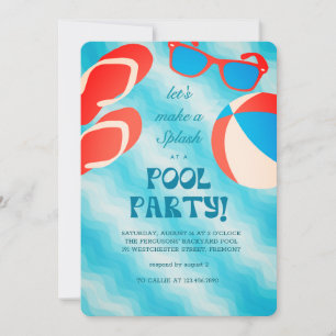 Splash & Chill Summer Pool Party  Invitation