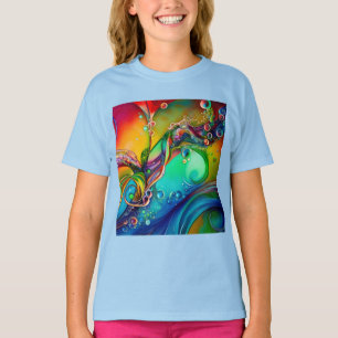Splash! Colourful bubbles Abstract  T-Shirt