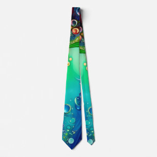 Splash! Colourful bubbles Abstract  Tie