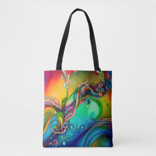 Splash! Colourful bubbles Abstract Tote Bag