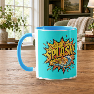 SPLASH Comic Book Light Blue Combo Mug