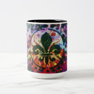 Splash Fleur de lis Mug