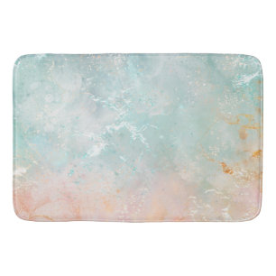 Splash Ink Watercolor Background, pastel colourful Bath Mat