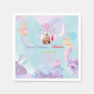 Splash Into a Mermaid Birthday Bash! Napkin