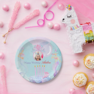 Splash Into a Mermaid Birthday Bash! Paper Plate