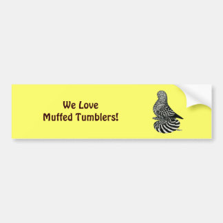 Splash Muffed Tumbler Pigeon Bumper Sticker