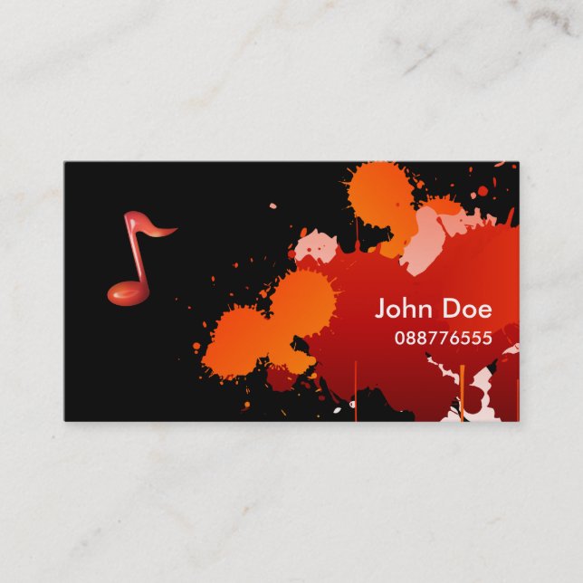 Splash Music Business Card (Front)