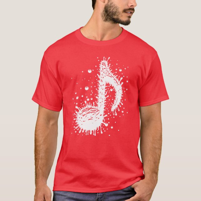 Splash Music Notes Drops friend T-Shirt (Front)