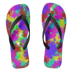 Splash Of Artsy By CBDOilPrincess  Leggings Jandals