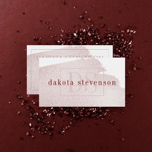 Splash of Blush Modern Red and Pink Watercolor Business Card