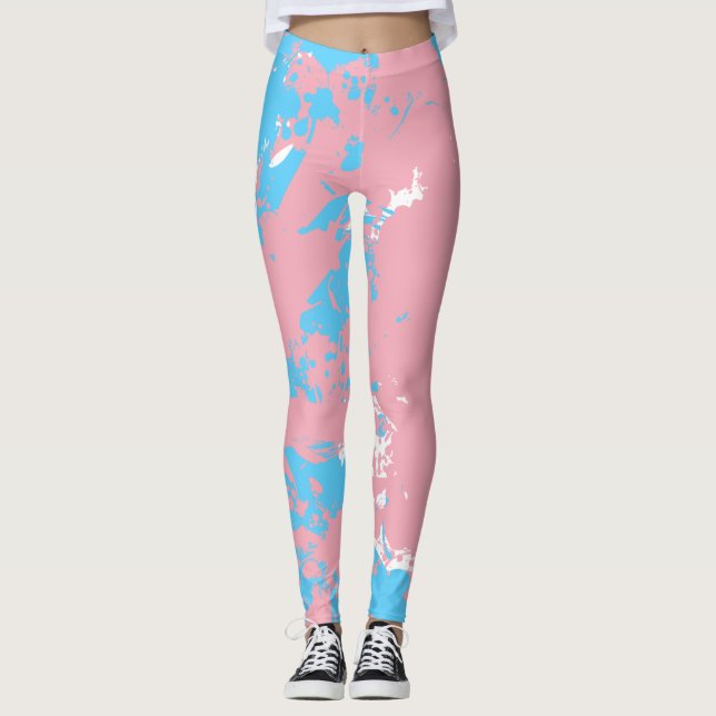 Splash of Color | Transgender Pride Leggings (Front)