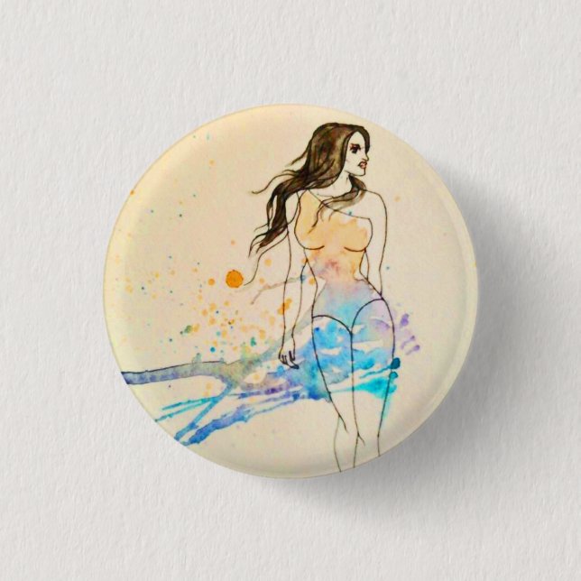 Splash of colour 3 cm round badge (Front)
