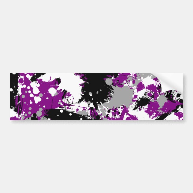 Splash of Colour - Asexual Pride  Bumper Sticker (Front)