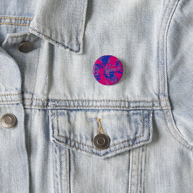 Splash of Colour | Bisexual Pride 3 Cm Round Badge (In Situ)