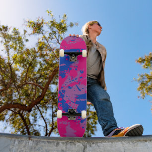 Splash of Colour Bisexual Pride Skateboard