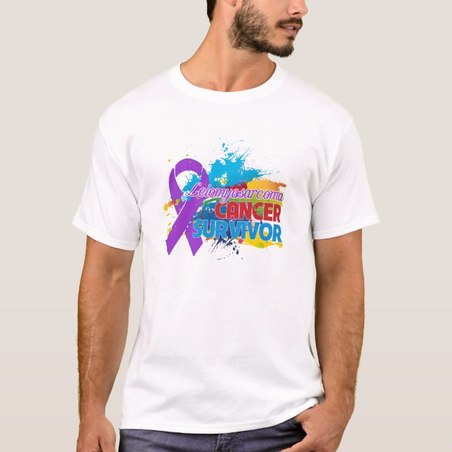 Splash of Colour - Leiomyosarcoma Survivor T-Shirt (Front)
