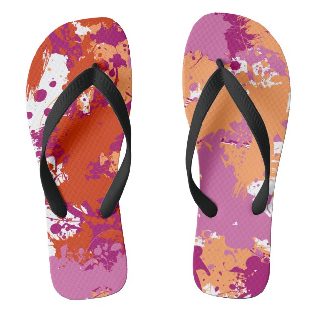 Splash of Colour | Lesbian Pride  Jandals (Footbed)