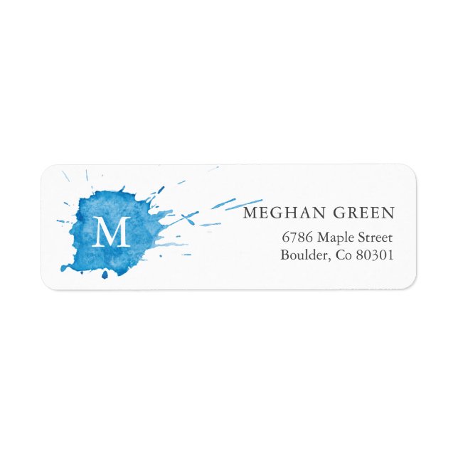 Splash Of Colour | Return Address Label (Front)