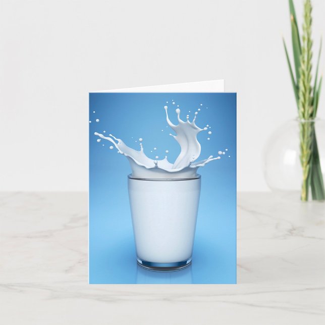 Splash Of Milk In Glass Drink Note Cards (Creator Uploaded)