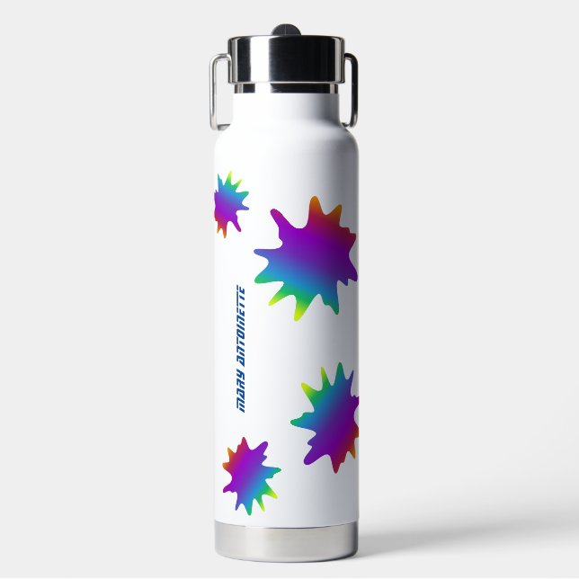 Splash of neon colour water bottle (Front)